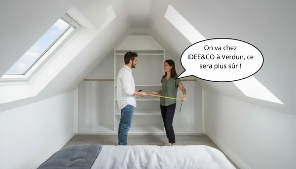 Dressing sous pente sur mesure à Verdun – IDEE&CO