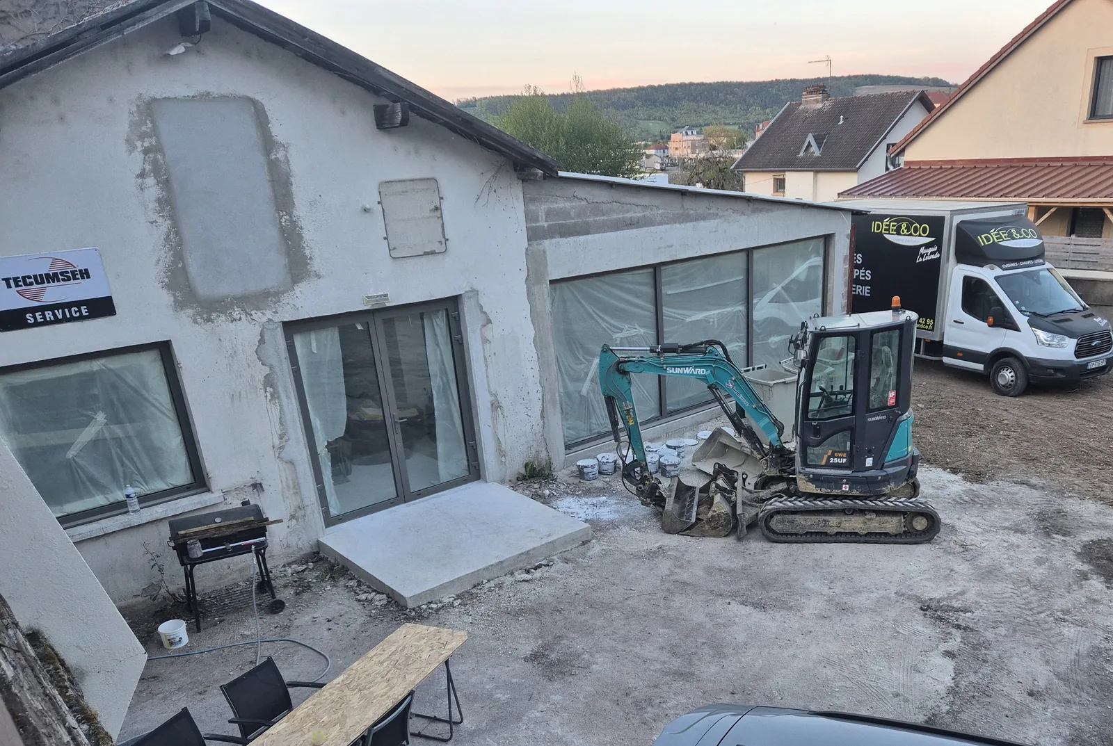 Le futur showroom IDEE&CO à Verdun pendant les travaux