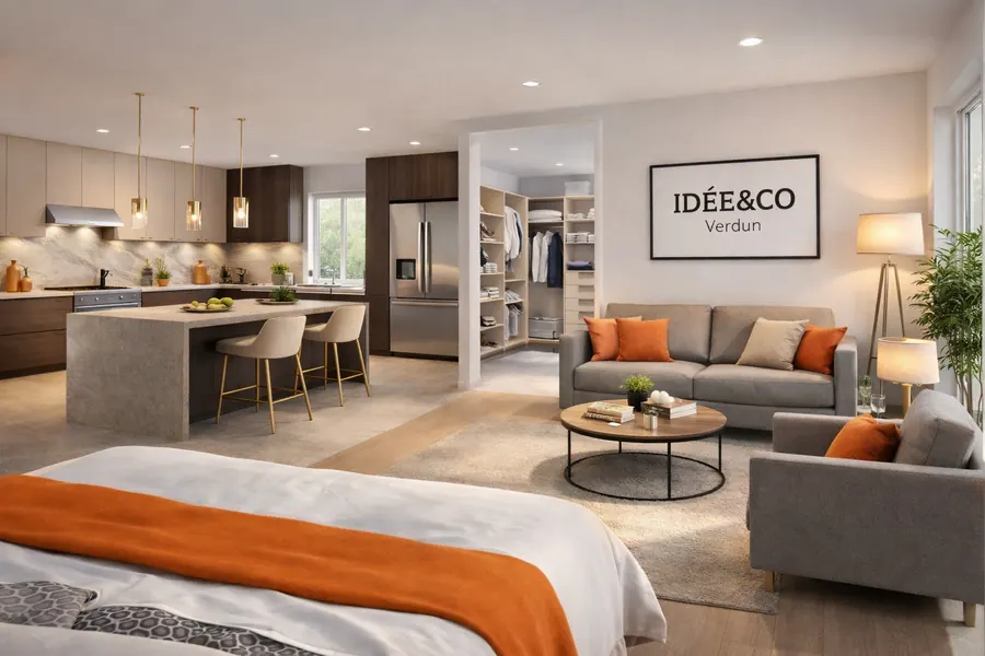 Réalisation IDEE&CO – cuisine, salon, dressing et agencement sur-mesure