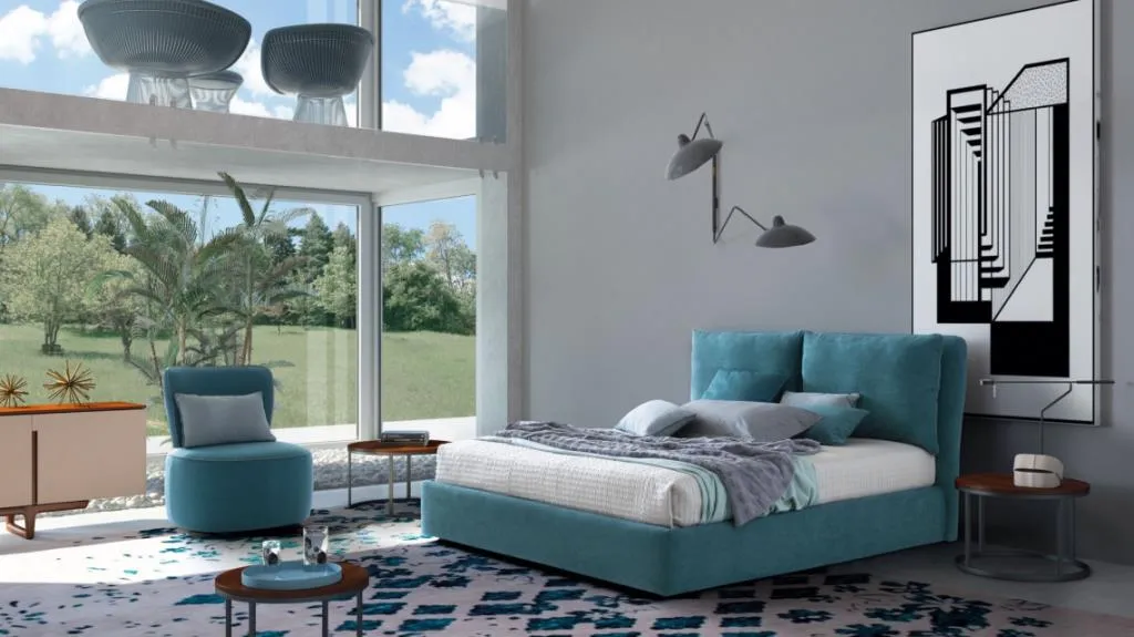 Literie complète avec sommier et tête de lit