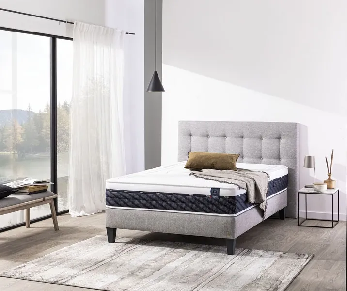 Matelas ODYSSÉE Ép. 27cm, Accueil très moelleux/Soutien ferme, 1053 ressorts ensachés et Mousse Très Haute Élasticité, 7 zones
