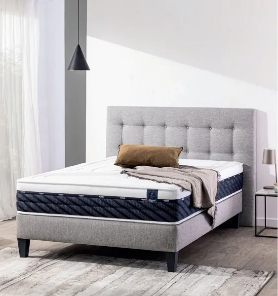 Matelas OPIUM Ép. 27cm, Accueil enveloppant/Soutien ferme, 1053 ressorts, Mousse à mémoire de forme et AlveoLife, 7 zones